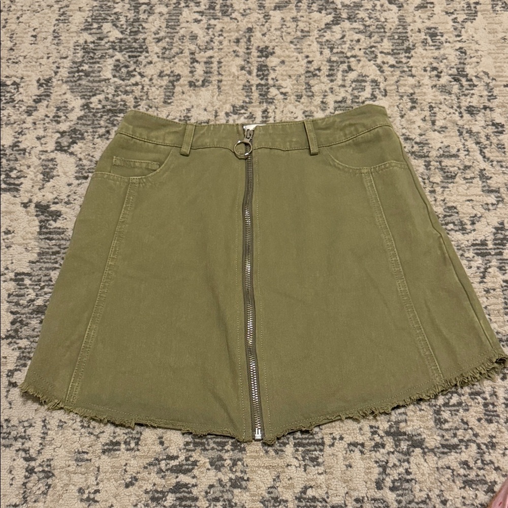 Olive Green Women's Skirt